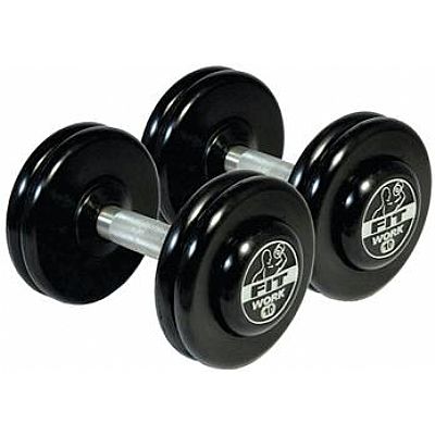 Dumbell Vulcan c/ Barra Inox - Borr. Vulcanizada